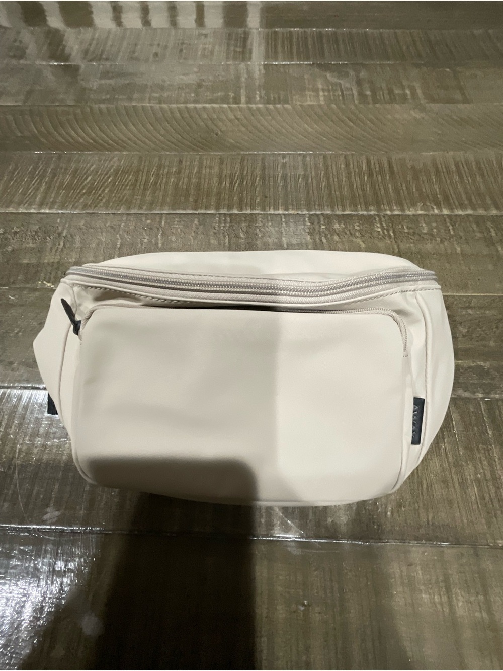 Away Cream Belt Bag with Front Zip Pocket